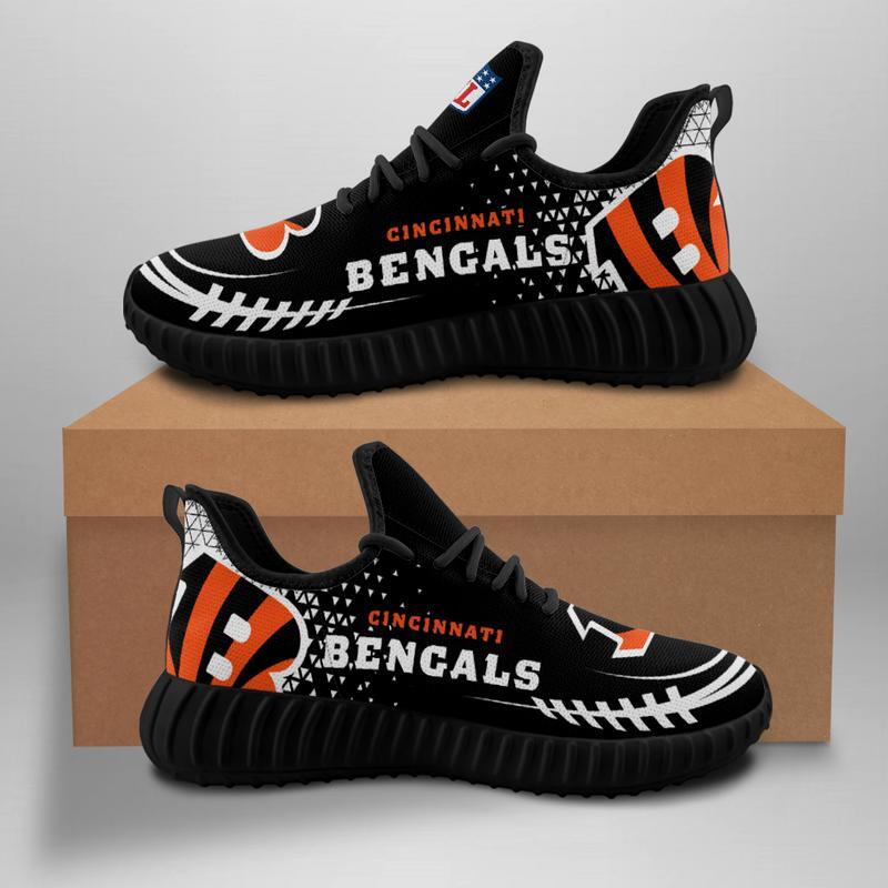 Women's Cincinnati Bengals Mesh Knit Sneakers/Shoes 001